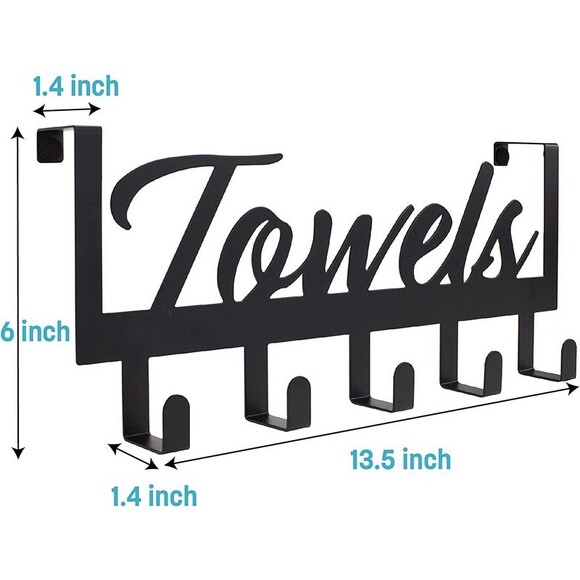 Aesthetic over the Door Towel Rack for Your Bathroom – Space Saving and Convenie - Picture 8 of 12
